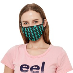 Blue Mermaid Tail Black Crease Cloth Face Mask (adult) by ConteMonfrey