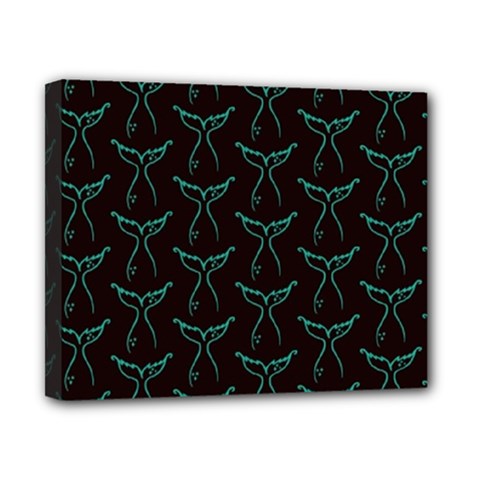 Blue Mermaid Tail Black Neon Canvas 10  X 8  (stretched) by ConteMonfrey