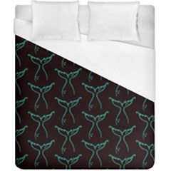 Blue Mermaid Tail Black Neon Duvet Cover (california King Size) by ConteMonfrey