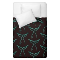 Blue Mermaid Tail Black Neon Duvet Cover Double Side (single Size) by ConteMonfrey