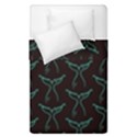 Blue Mermaid Tail Black Neon Duvet Cover Double Side (Single Size) View1