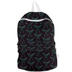 Blue Mermaid Tail Black Neon Foldable Lightweight Backpack by ConteMonfrey