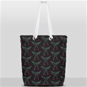 Blue Mermaid Tail Black Neon Full Print Rope Handle Tote (Small) View2