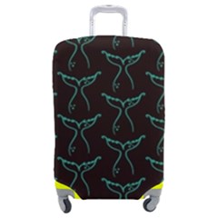 Blue Mermaid Tail Black Neon Luggage Cover (medium) by ConteMonfrey