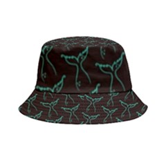 Blue Mermaid Tail Black Neon Inside Out Bucket Hat by ConteMonfrey