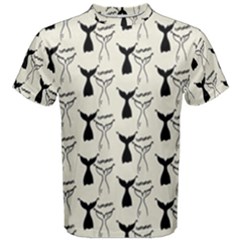 Black And White Mermaid Tail Men s Cotton Tee by ConteMonfrey