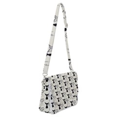 Black And White Mermaid Tail Shoulder Bag With Back Zipper by ConteMonfrey