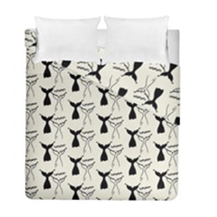 Black And White Mermaid Tail Duvet Cover Double Side (full/ Double Size)