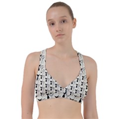 Black And White Mermaid Tail Sweetheart Sports Bra by ConteMonfrey