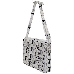 Black And White Mermaid Tail Cross Body Office Bag by ConteMonfrey