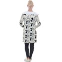 Black And White Mermaid Tail Longline Hooded Cardigan View2