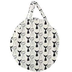 Black And White Mermaid Tail Giant Round Zipper Tote by ConteMonfrey