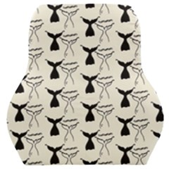 Black And White Mermaid Tail Car Seat Back Cushion  by ConteMonfrey