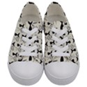 Black And White Mermaid Tail Kids  Low Top Canvas Sneakers View1