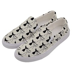 Black And White Mermaid Tail Men s Canvas Slip Ons by ConteMonfrey