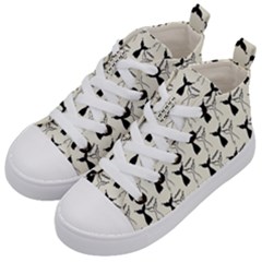 Black And White Mermaid Tail Kids  Mid-top Canvas Sneakers by ConteMonfrey