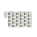 Black And White Mermaid Tail Canvas Cosmetic Bag (Small) View1