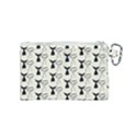 Black And White Mermaid Tail Canvas Cosmetic Bag (Small) View2