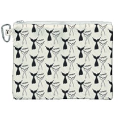 Black And White Mermaid Tail Canvas Cosmetic Bag (xxl) by ConteMonfrey