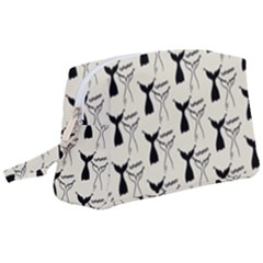 Black And White Mermaid Tail Wristlet Pouch Bag (large) by ConteMonfrey