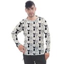 Black And White Mermaid Tail Men s Pique Long Sleeve Tee View1