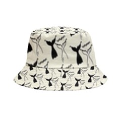 Black And White Mermaid Tail Inside Out Bucket Hat by ConteMonfrey