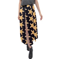 Starfish Minimalist  Velour Split Maxi Skirt by ConteMonfrey