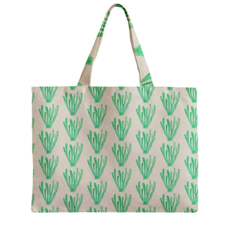 Watercolor Seaweed Zipper Mini Tote Bag