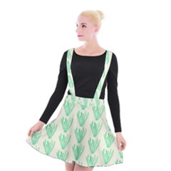 Watercolor Seaweed Suspender Skater Skirt by ConteMonfrey