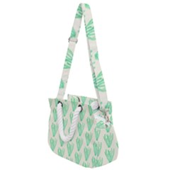 Watercolor Seaweed Rope Handles Shoulder Strap Bag by ConteMonfrey