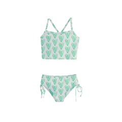 Watercolor Seaweed Girls  Tankini Swimsuit by ConteMonfrey