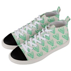 Watercolor Seaweed Men s Mid-top Canvas Sneakers by ConteMonfrey