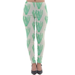 Watercolor Seaweed Lightweight Velour Leggings by ConteMonfrey