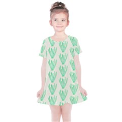 Watercolor Seaweed Kids  Simple Cotton Dress by ConteMonfrey