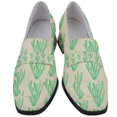 Watercolor Seaweed Women s Chunky Heel Loafers by ConteMonfrey