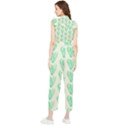 Watercolor Seaweed Women s Frill Top Chiffon Jumpsuit View2