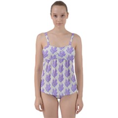 Seaweed Clean Twist Front Tankini Set by ConteMonfrey