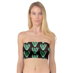 Watercolor Seaweed Black Bandeau Top by ConteMonfrey