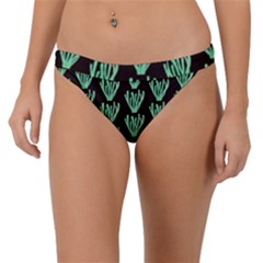 Watercolor Seaweed Black Band Bikini Bottom by ConteMonfrey