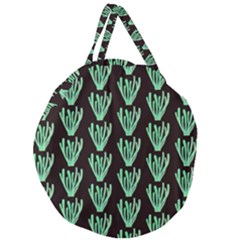 Watercolor Seaweed Black Giant Round Zipper Tote by ConteMonfrey