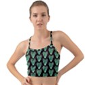 Watercolor Seaweed Black Mini Tank Bikini Top View1