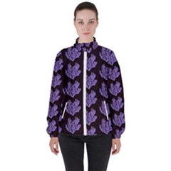 Black Seaweed Women s High Neck Windbreaker by ConteMonfrey