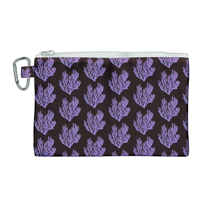 Black Seaweed Canvas Cosmetic Bag (Large)