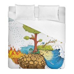 Natural Disaster Flood Earthquake Duvet Cover (full/ Double Size)