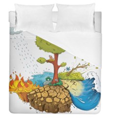 Natural Disaster Flood Earthquake Duvet Cover (queen Size)