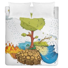 Natural Disaster Flood Earthquake Duvet Cover Double Side (queen Size)