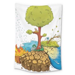 Natural Disaster Flood Earthquake Large Tapestry by Jancukart