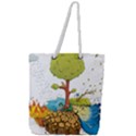 Natural Disaster Flood Earthquake Full Print Rope Handle Tote (Large) View1