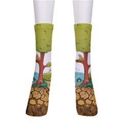 Natural Disaster Flood Earthquake Crew Socks