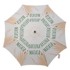 Hakuna Matata Tropical Leaves With Inspirational Quote Hook Handle Umbrellas (medium)